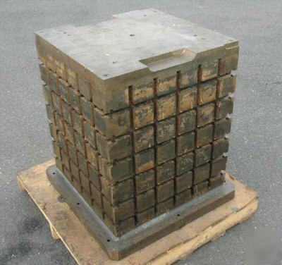 Cast iron 24 x 24 machining tombstone w/3/4 in. t-slots