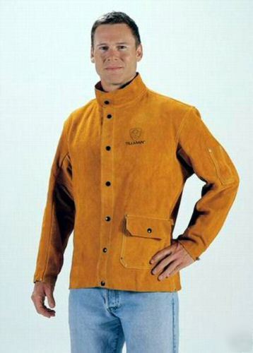 Tillman 3830 sz large bour. brn welding jkt fs buysafe