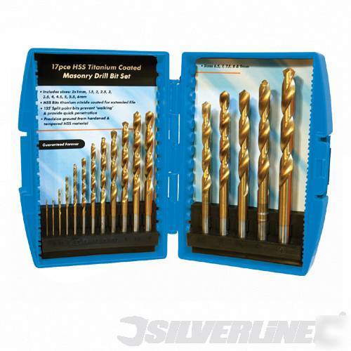 17PK titanium hss drill bit set & case 633829