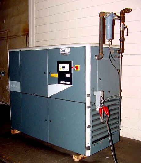 1999 atlas copco 67 hp air compressor w/dryer