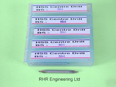 5 centre drills hss BS1 suitable for myford, boxford 