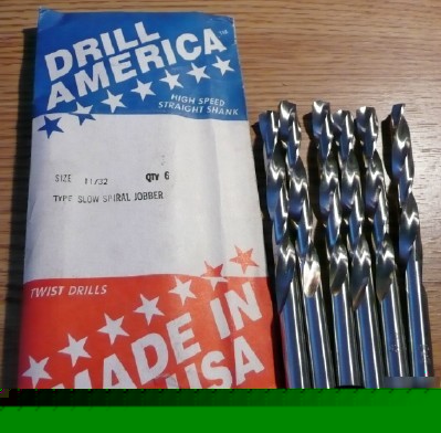 6PC jobber length 11/32 hss drill