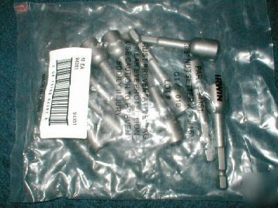 New nip pkg 10 irwin hanson nutsetter bits 3/8 non-mag