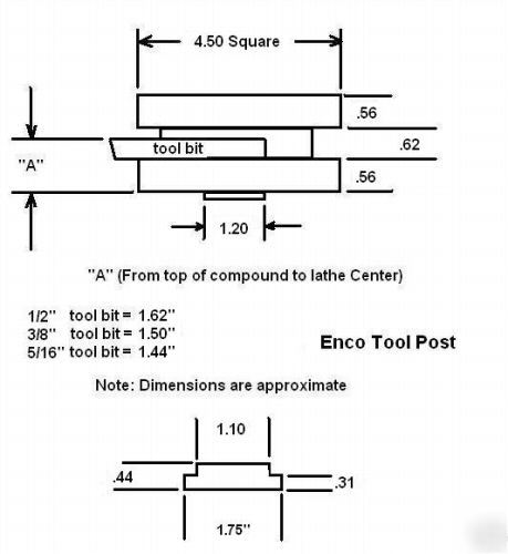 South bend clausing lathe turret tool post toolpost usa