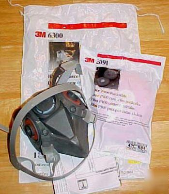 3M 6300 large half facepiece respirator - 2091 filters