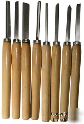 8PC wood lathe chisel turning tool woodturning set