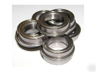 Lot 10 bearings 10MM x 15MM x 4MM flanged ball bearing