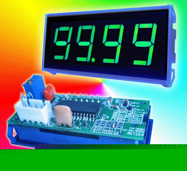 99.99VDC 4-digit green led auto digital panel voltmeter