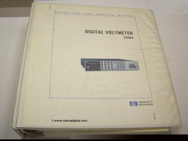 Hp 3456A digital voltmeter operating and service manual