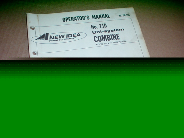 New idea 710 uni-combine operator manual