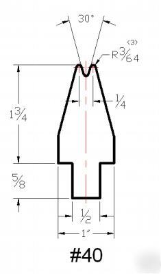 Press brake die tooling acute angle die #40 x 27
